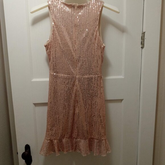 Rose Gold Sequined Formal Dress NWOT - Picture 3 of 7